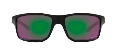 Shop Oakley Gibston Mir Przm 0oo9449-15 Wrap Sunglasses In Green
