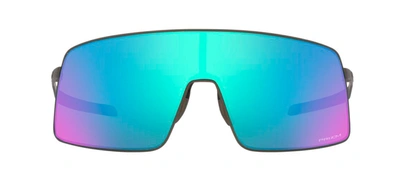 Shop Oakley Sutro Ti Przm 0oo6013-04 Shield Sunglasses In Blue