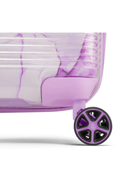 Shop Vacay Spotlight Clear 2-piece Lightweight Luggage Set In Purple