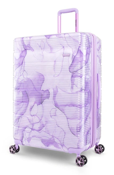 Shop Vacay Spotlight Clear 2-piece Lightweight Luggage Set In Purple