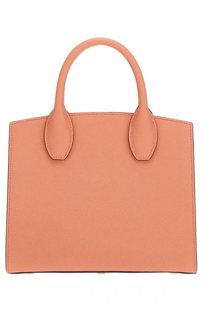 Ferragamo The Studio Gancio Leather Top-handle Bag In Corallo / Corallo
