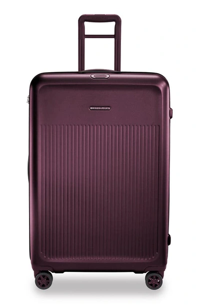 Shop Briggs & Riley Sympatico 30-inch Large Expandable Spinner Packing Case In Matte Plum