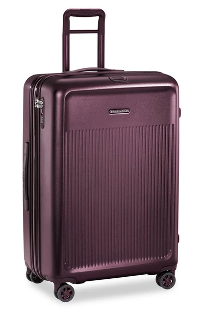 Shop Briggs & Riley Sympatico 30-inch Large Expandable Spinner Packing Case In Matte Plum