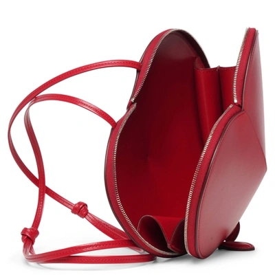 Shop Alaïa Le Coeur Red Leather Crossbody Bag