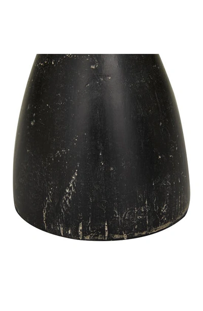 Sonoma Sage Home Black Wood Traditional Candle Holder In Black