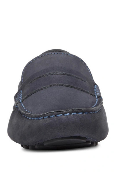 Eastland Patricia Leather Moc Loafer In Navy Suede