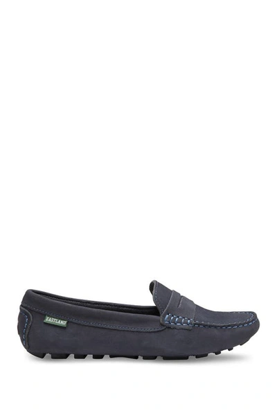 Eastland Patricia Leather Moc Loafer In Navy Suede