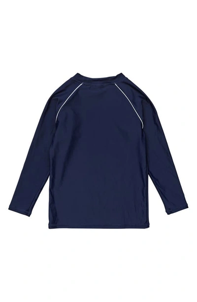 Snapper Rock Boys' Navy Sustainable Long Sleeve Rash Top - Little Kid, Big Kid In Navy