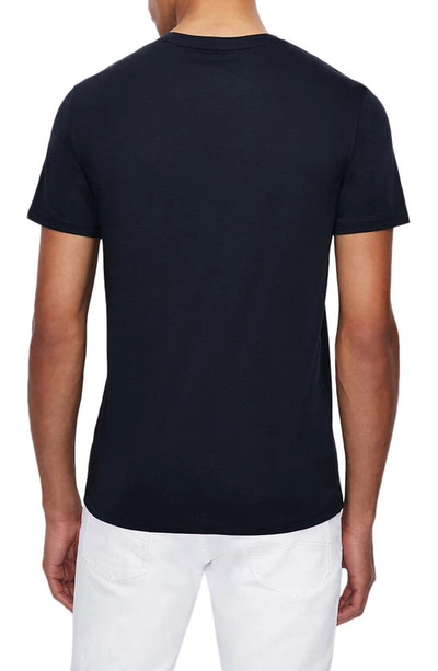 Shop Armani Exchange Navy Crewneck T-shirt