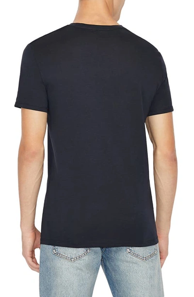 Shop Armani Exchange Navy V-neck T-shirt