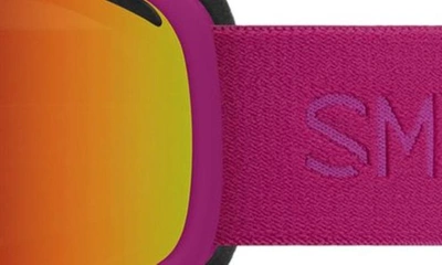 Shop Smith Vogue 154mm Snow Goggles In Fuchsia / Red Sol-x Mirror