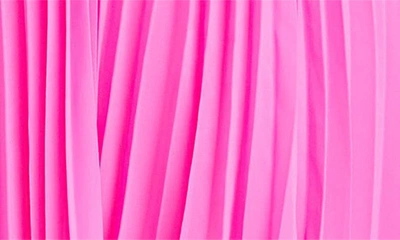 Shop Amur Mimi Pleated Ruffle Dress In Pink Hydrangeas