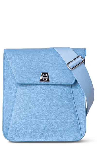 Shop Akris Small Anouk Leather Crossbody Bag In 210 Powder Blue