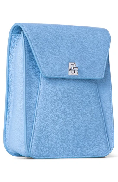 Shop Akris Small Anouk Leather Crossbody Bag In 210 Powder Blue