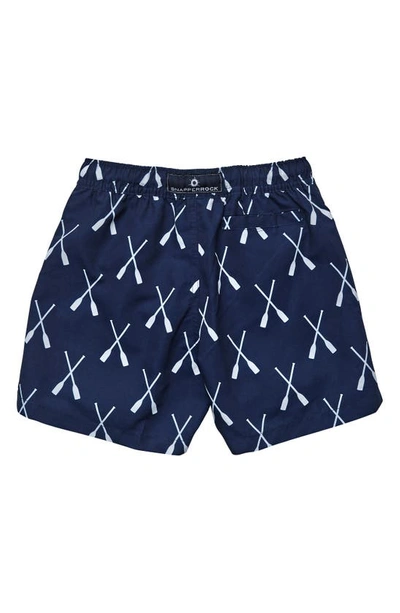 Shop Snapper Rock Kids' Riviera Rowers Volley Shorts In Navy