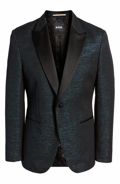 Shop Hugo Boss Boss Hutson Virgin Wool Blend Sport Coat In Turquoise