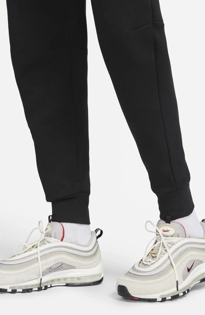 Shop Nike Tech Fleece Jogger Sweatpants In Black/ Dark Beetroot/ Phantom