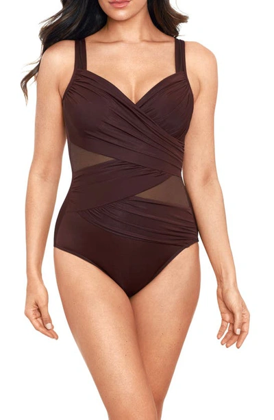 Shop Miraclesuit Network Madero One-piece Swimsuit In Sumatra Brown