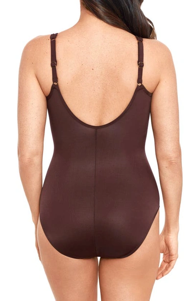 Shop Miraclesuit Network Madero One-piece Swimsuit In Sumatra Brown