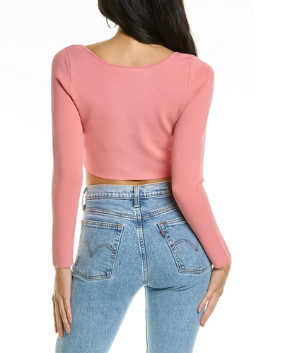 Alice And Olivia Cropped Pullover In Pink
