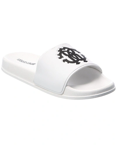 Shop Roberto Cavalli Rubber Slide In White