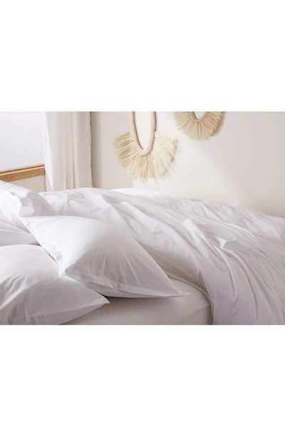 Shop Parachute Brushed Cotton Fitted Sheet In White