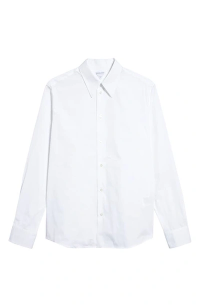 Shop Bottega Veneta Classic Cotton Poplin Button-up Shirt In White