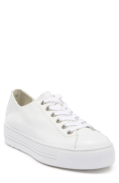 Shop Paul Green Bixby Platform Sneaker In Wht Lea