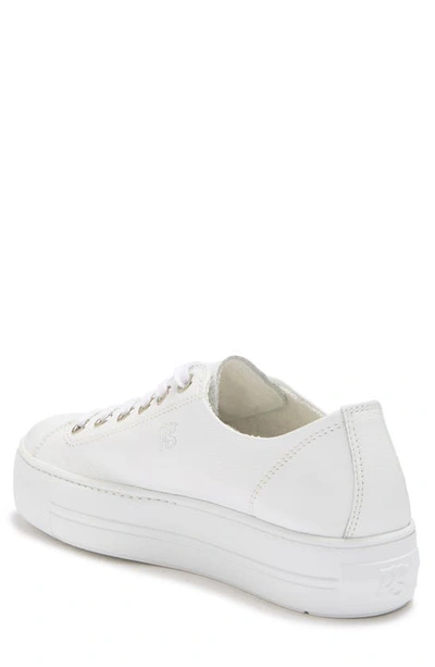 Paul Green Women's Bixby Low Top Platform Sneakers In Wht Lea