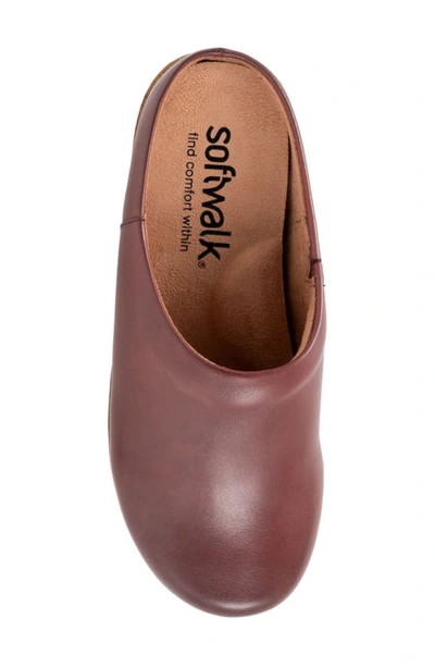 Softwalk Arvada Mule In Dark Cherry