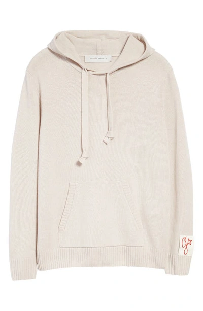 Shop Golden Goose Logo Patch Cashmere & Wool Hoodie In Cream