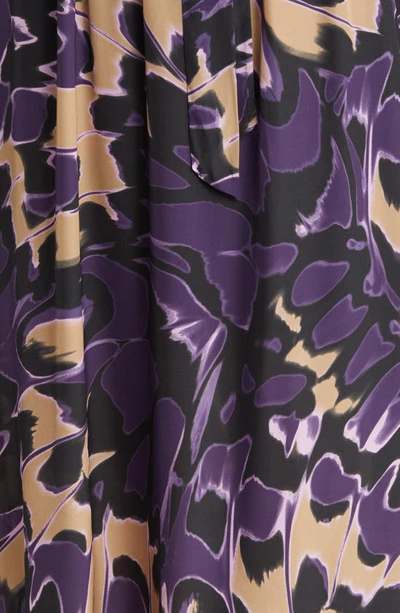 Shop Hugo Boss Demaia Long Sleeve Faux Wrap Dress In Purple