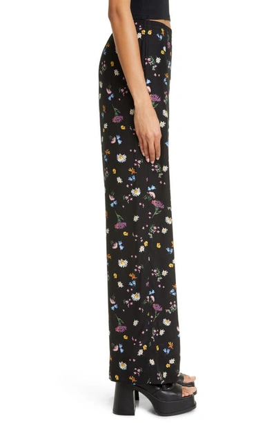 Shop Stella Mccartney Ditsy Floral Wide Leg Silk Pants In 8475 - Multicolor