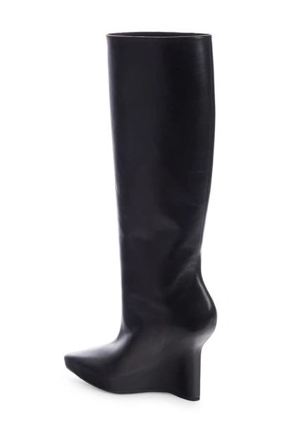 Shop Givenchy G-lock Wedge Knee High Boot In Black