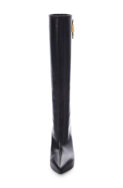 Shop Givenchy G-lock Wedge Knee High Boot In Black