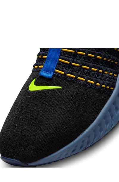 Shop Nike React Phantom Run Flyknit 2 Running Shoe In Black/ Volt/ Hyper Royal