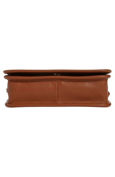Shop Longchamp Le Foulonné Leather Wallet Crossbody Bag In Caramel