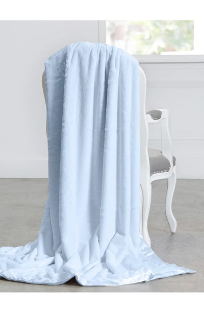 Shop Little Giraffe Luxe Big Kid Blanket In Blue