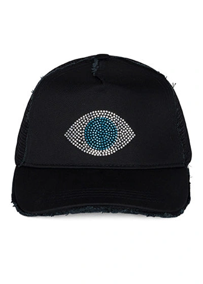 Shop Lauren Moshi Jilly Crystal Blue Eye In Black