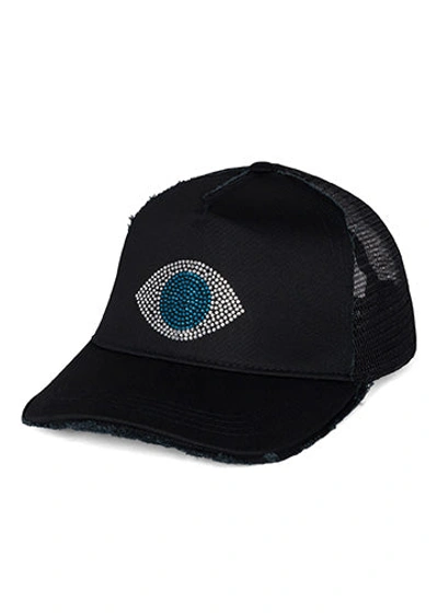 Lauren Moshi Jilly Crystal Blue Eye In Black