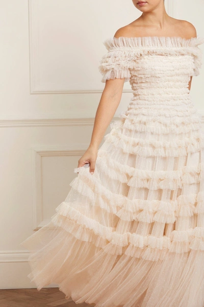 Lisette Ruffle Off Shoulder Gown