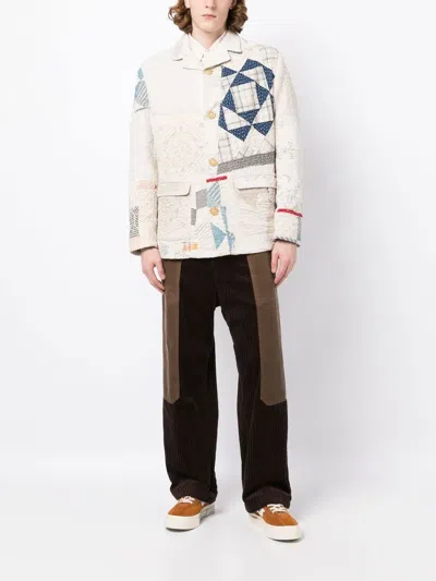 By Walid Patchwork-design Jacket In 白色