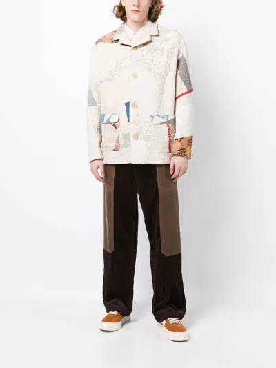 By Walid Noah Patchwork-design Jacket In Nude
