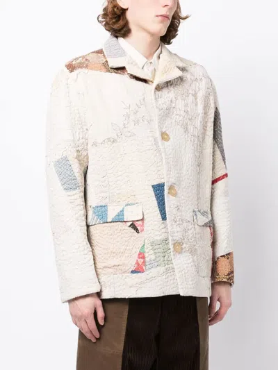 By Walid Noah Patchwork-design Jacket In Nude