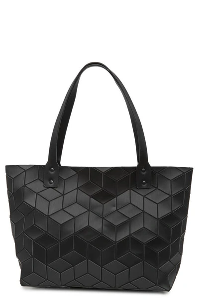 Shop Patrizia Luca Slanted Square Geometric Tote Bag In Matte Black