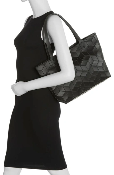 Shop Patrizia Luca Slanted Square Geometric Tote Bag In Matte Black