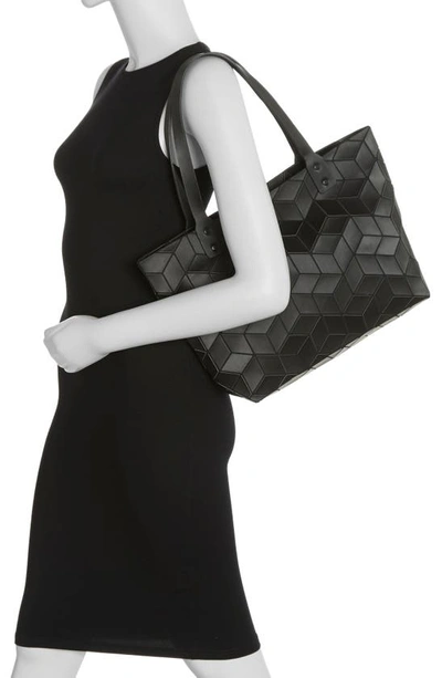Patrizia Luca Slanted Square Geometric Tote Bag In Matte Black