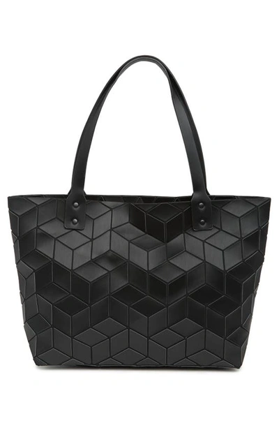 Shop Patrizia Luca Slanted Square Geometric Tote Bag In Matte Black