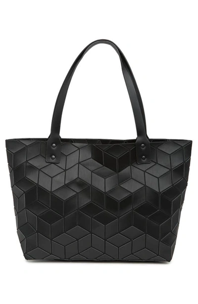 Patrizia Luca Slanted Square Geometric Tote Bag In Matte Black