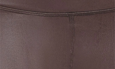 Shop 90 Degree By Reflex Fleece Lined Faux Leather Leggings In Chocolate Torte